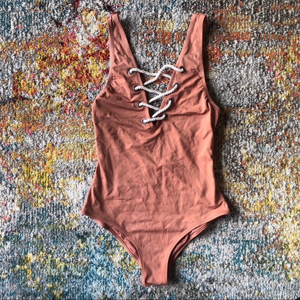 Rose Gold One Piece Swim / Bodysuit